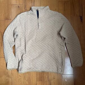 Rhone quilted quarter button up sweater